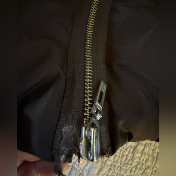 Mango Quilted Long Coat, Chocolate Brown, Size L - Picture 14 of 17